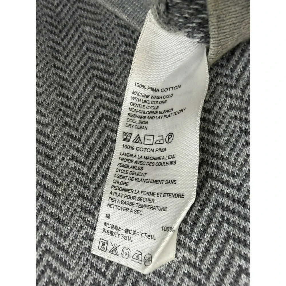 Tommy Bahama Mens Sweater Vest Gray Herringbone Quarter Zip XL Preppy CasualGolf